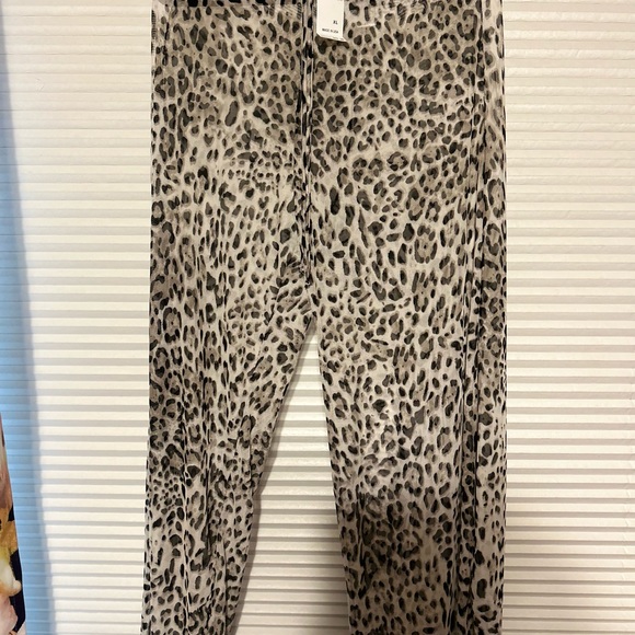 NWT Sheer Swim cover Up Pants Animal Print XL - Picture 4 of 5